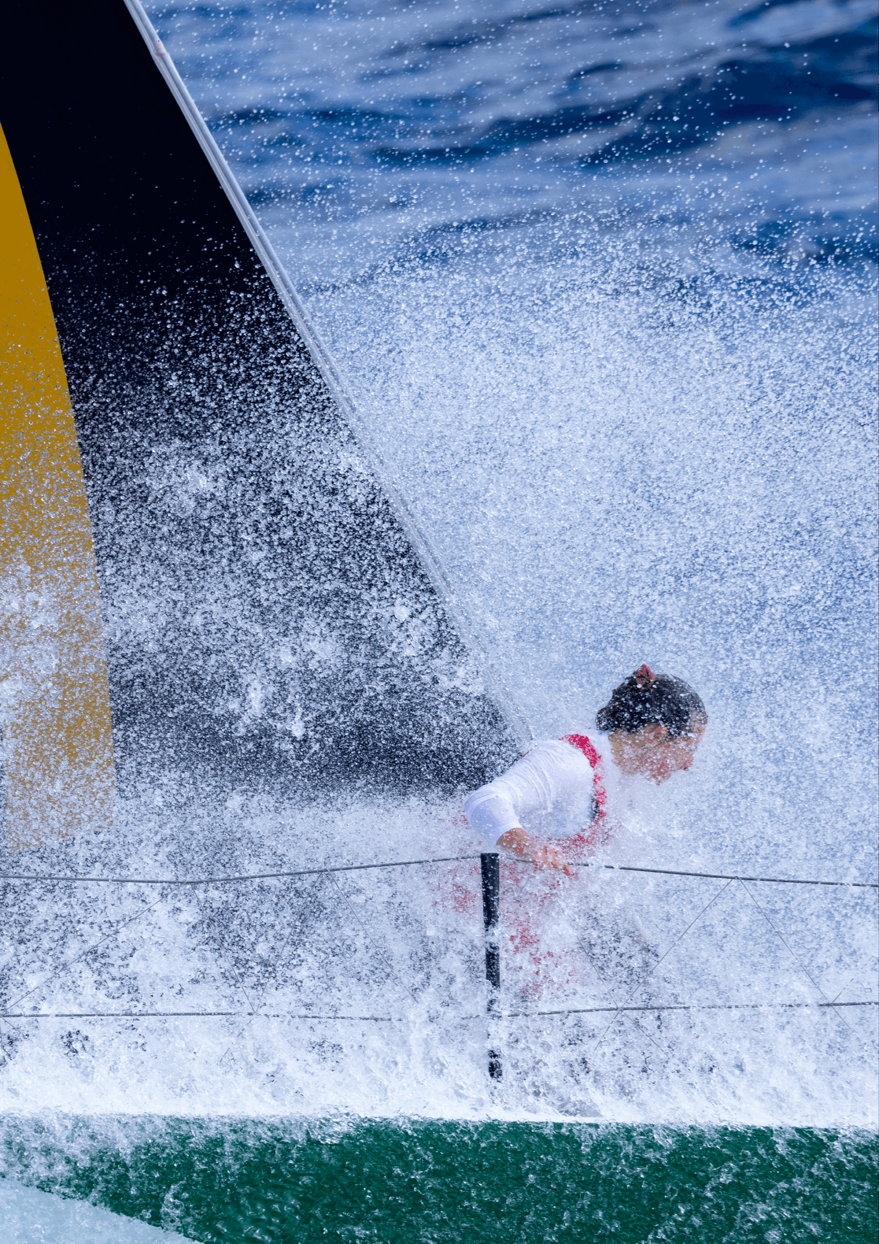 Violette Dorange navigue sur son imoca DeVenir pendant le Vendée Globe 2024